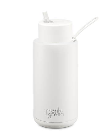 Frank Green Ceramic Reusable Bottle 1L / 34oz (Cloud White)